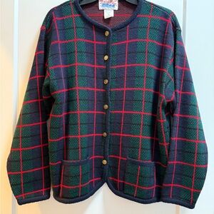 Tally Ho Red and Green Knit Sweater